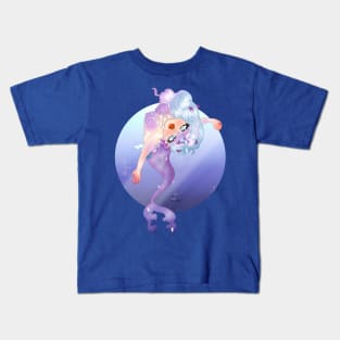 Colorful mermaid swimming Kids T-Shirt